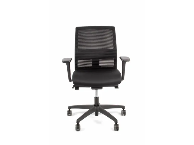 Bureaustoel EN1335 Linea Omnia 02 zwart/zwart met 3D armleuning