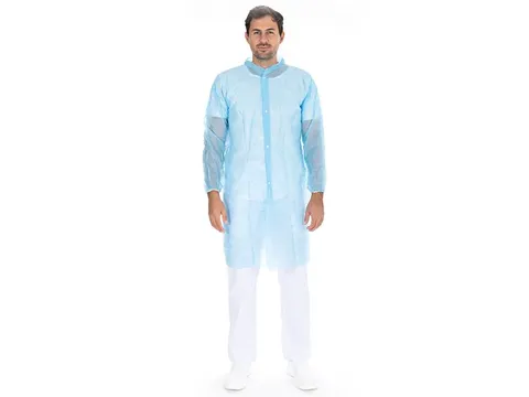 Hygonorm 27406 Bezoekersjassen met drukknopen PP Blauw maat XL