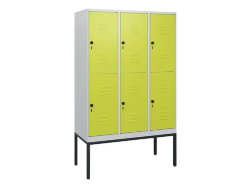 dubbeldekse locker,HxBxD 1950x1200x500mm,3x2vak.,vak B 400mm
