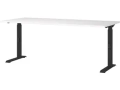 In hoogte verstelbaar bureau,HxBxD 680-910x1800x800mm,blad wit