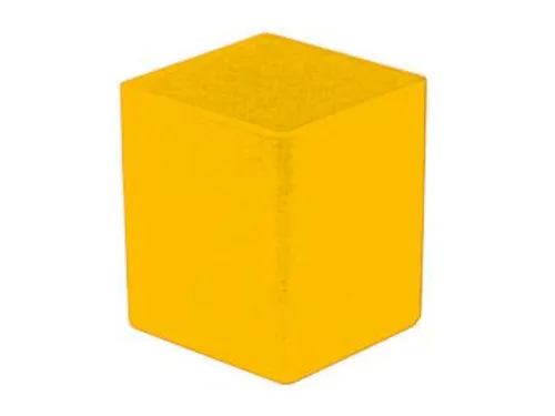 Inzetbak HxLxB 63x54x54mm Polystyreen Geel 50 stuks