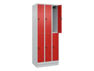 dubbeldekse locker,HxBxD 1950x750x500mm,3x2vak.,vak B 250mm - 2