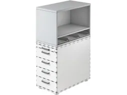 containeropzet,HxBxD 530x428x800mm,m. 3kunstst. inzetelementen DIN A4
