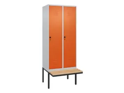 locker voor scheiding van kleding,HxBxD 2120x800x815mm,2vak