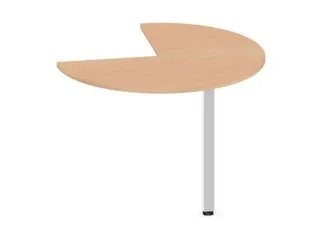 aanbouwtafel,i.h.v.,HxØ 720-840x1000mm,driekwartrond,NE-esdoorn - 1