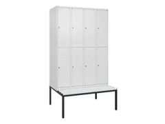 armoire vestiaire avec banc à deux niveaux HxlxP 2120x1200x815mm