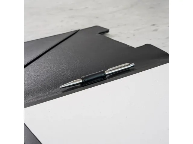 Klembordmap Rillstab RI98850 luxe kunstleder zwart A4