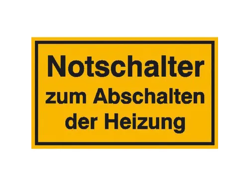 aanwijzingsbord,Noodschakelaar voor het uitschakelen van de verwarming
