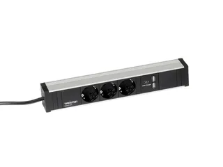 energielijst,v. montagetafel,HxBxD 52x331x44mm,3stekkerdozen,2 USB - 1