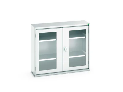 vitrinekast 900x1050x350mm 2xStalen bodem romp RAL7035 front RAL7035