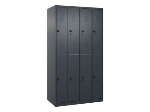 dubbeldekse locker,HxBxD 1850x1000x500mm,4x2vak.,vak B 250mm