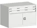 ladekast HxBxD 700x1050x750mm 2laden RAL7035 front RAL7035