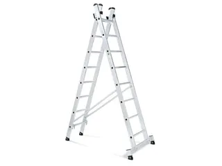 multifunctionele reformladder,2x8,sporten,balk L 4,18m,aluminium - 1