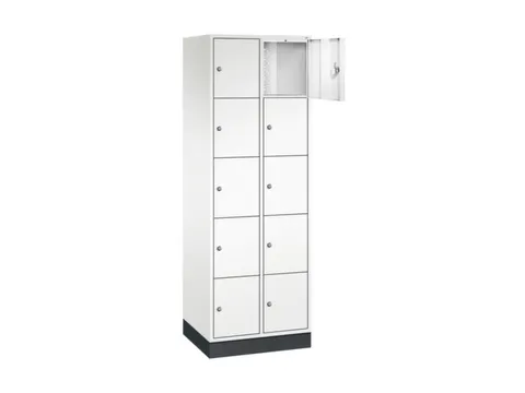 lockerkast,HxBxD 1950x620x500mm,2x5vakken,cil.-slot,sokkel