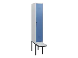 locker met bank,HxBxD 1950x300x815mm,1vak,vak B 300mm,draaigrendel