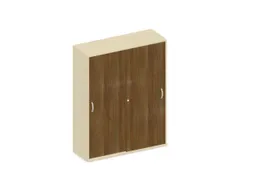 Schuifdeurkast 1540x1200x430mm Romp Esdoorn Decor Front Noten
