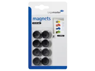 Magneet Legamaster 20mm 250gr zwart 8 stuks - 1