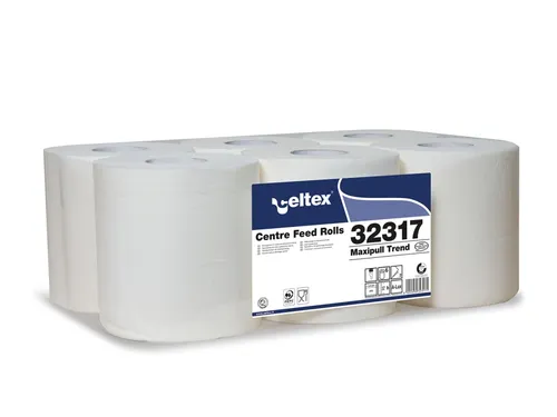 Poetspapier Celtex Centerfeed Midi 2-laags wit 108 meter krimp a 6 rol