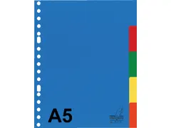 Tabbladen Kangaro A5 17-gaats A505M 5-delig assorti PP