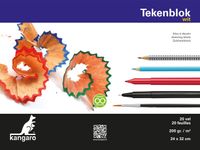 Tekenblok Kangaro 240x320mm 200 grams 20 vel, wit