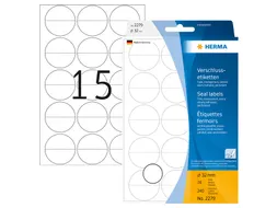 HERMA 2279 Transparante sluitetiketten geperforeerd 32mm 240 stuks
