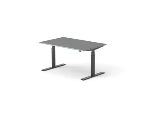 Elektrisch ihv bureau,HxBxD 650-1310x1400x900mm,blad donkergrijs
