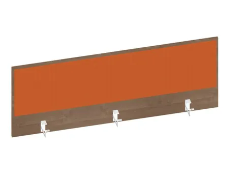 baliepaneel,v. bureau,aanbouw achter,B 1400mm,NT-cherry,BN3012-oranje