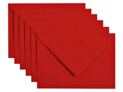 Envelop Papicolor C6 114x162mm Rood Gegomd