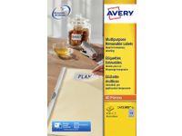 Etiket Avery L4743Rev-25 99.1X42.3Mm Afneembaar Wit 300 Stuks