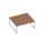 benchtafel,HxBxD 730x1800x1600mm,blad canaletto-hout