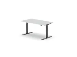 Elektrisch ihv bureau,HxBxD 650-1310x1400x800mm,blad wit