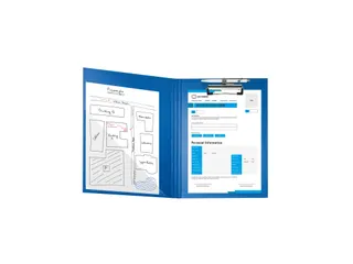 Klemplaat/klep gecoa t papier A4 blauw - 4