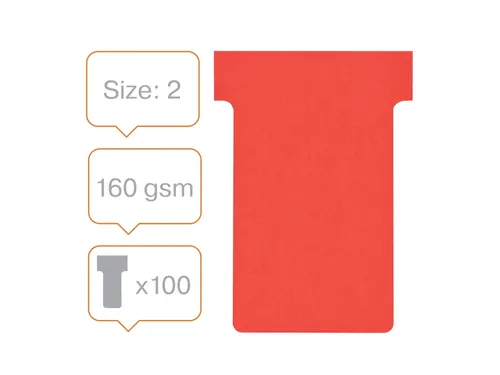Planbord T-kaart Nobo nr 2 48mm rood