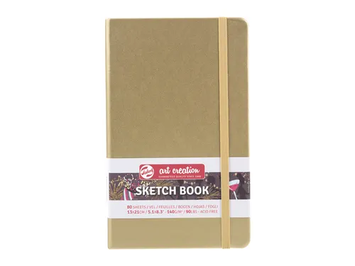 Schetsboek Talens Art Creation 80 witte vellen 140gr 130x210mm witgoud