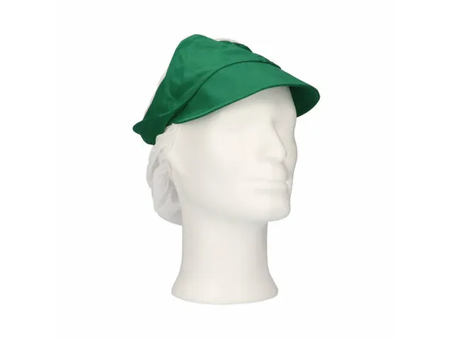 Pet met klep en haaropvang maat L Polyester Kroon Groen 100 stuks