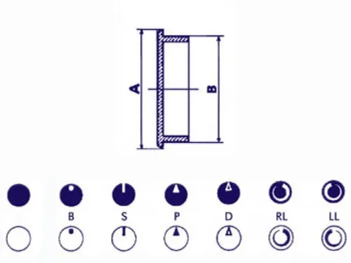 Deksel Voor 28mm Knop (Zwart)