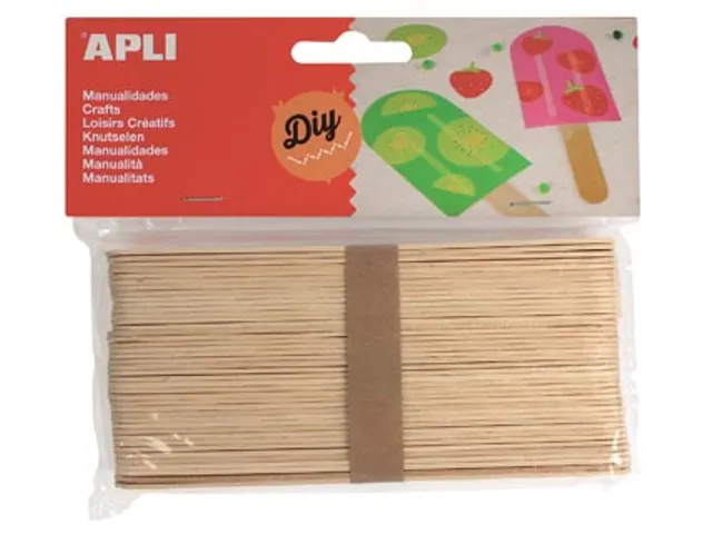 Bâtonnet en bois naturel jumbo blister de 40 pièces