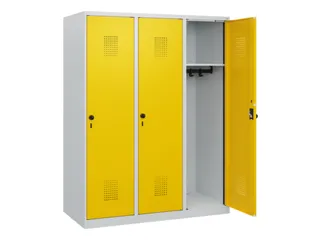 schoollocker,HxBxD 1530x1200x500mm,3vak,vak B 400mm,draaigrendel - 1