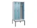 locker met bank,voor scheiding van kleding,HxBxD 2120x900x815mm,3vak