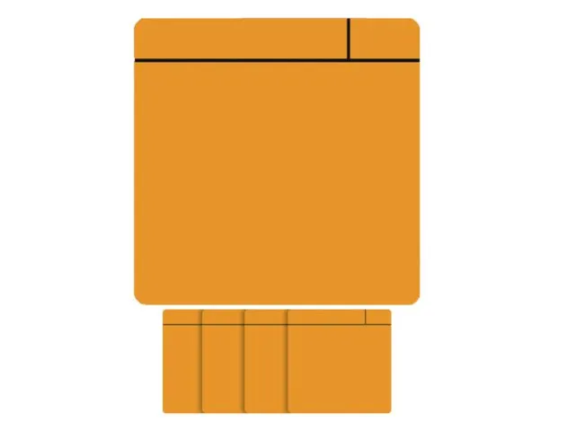 Magneet scrum 75x75mm oranje 5 stuks