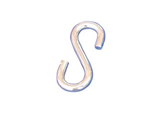 S-haak,v. afzetketting,LxB 55x27mm,staal,geel - 1