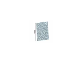 geluidabsorberende scheidingswand,HxBxD 1800x1000x41mm,wand stof,grijs - 1