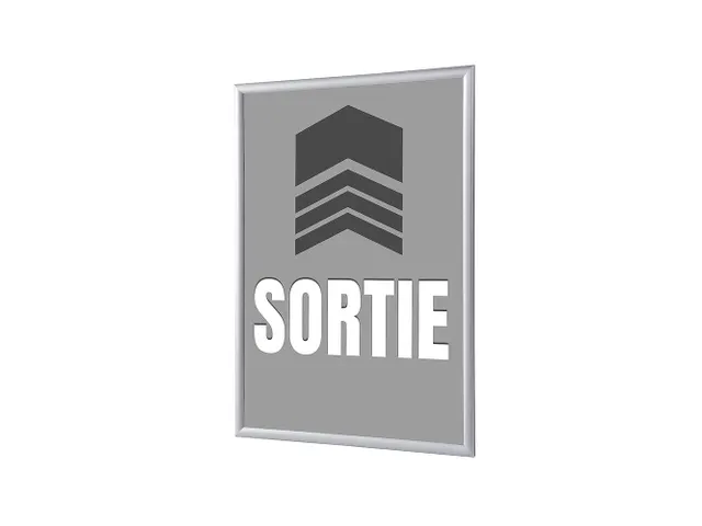 Kliklijst A1 complete set met print "SORTIE" Grijs