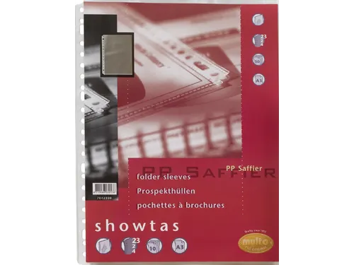 Showtas Multo A4 23-gaats PP 0.08mm nerf