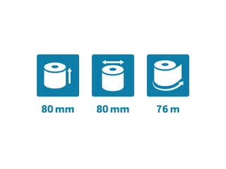 Telrol Exacompta 80mmx76mx12mm SafeContact thermisch - 8