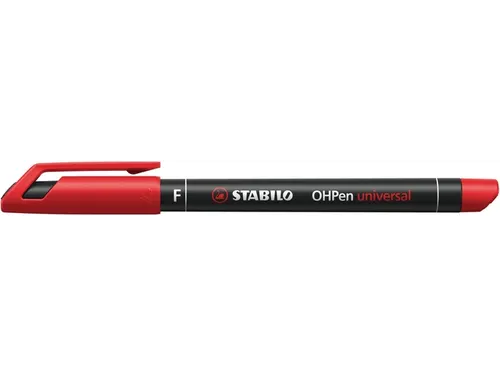 Viltstift STABILO OHpen 842/40 permanent rond fijn rood