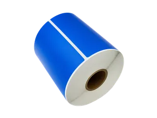Gekleurde verzendlabels op rol 102x152mm Blauw 2800 etiketten - 1