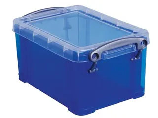 Opbergdoos 0,7 Liter Transparant Blauw - 1