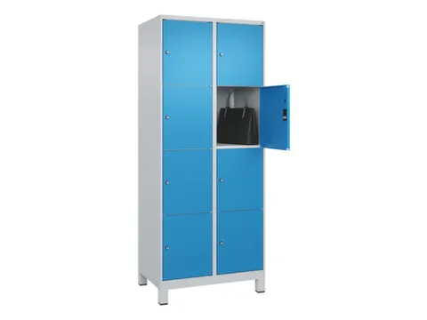 lockerkast,HxBxD 1950x800x500mm,2x4vakken,vak B 400mm,cil.-slot,voeten