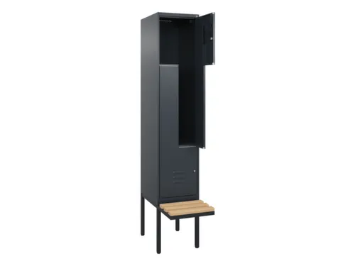 Z-garderobekast,HxBxD 2120x400x815mm,2vak,vak B 400mm,cil.-slot